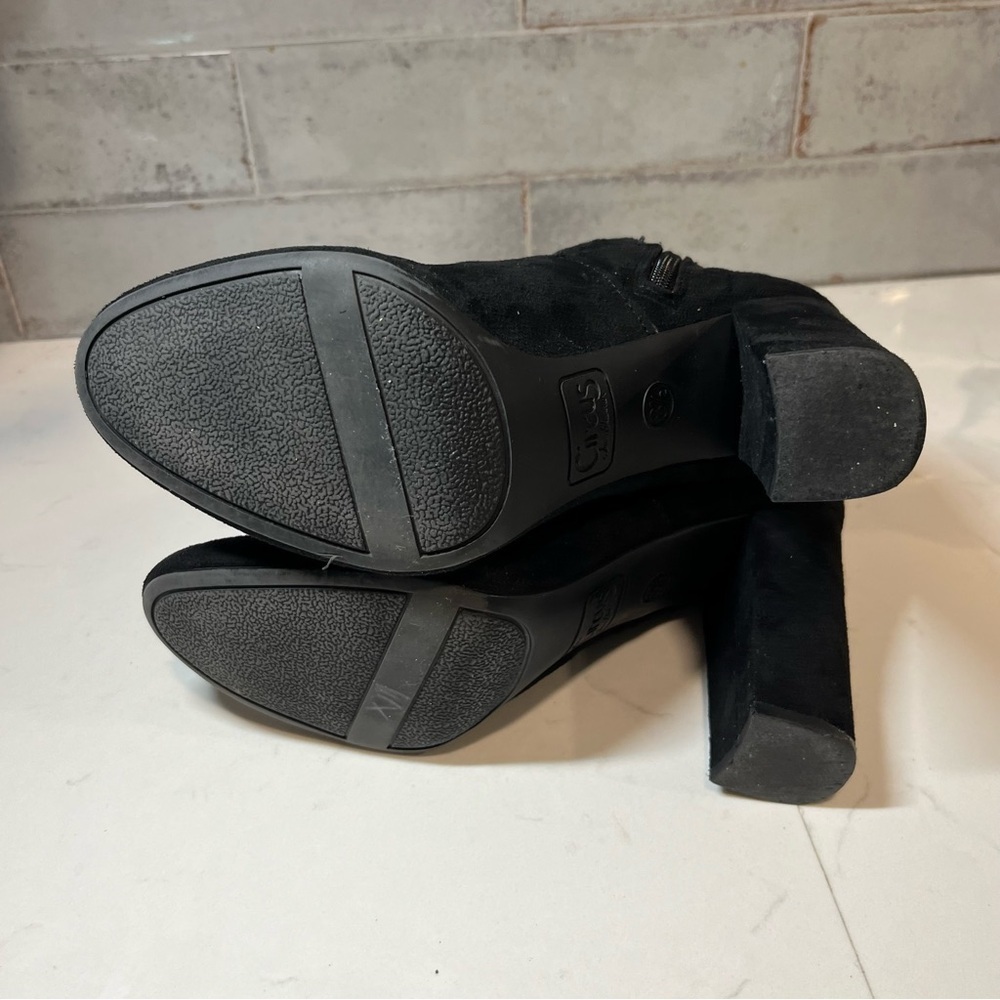 Circus Sam Edelman Carinda Black Faux Suede Ankle Boots 8.5 - Picture 10 of 10